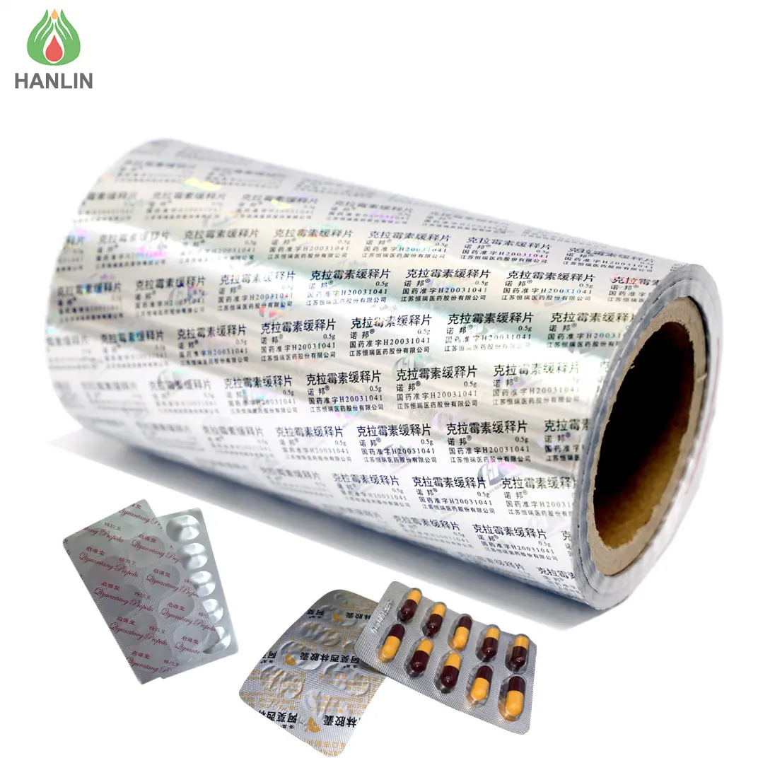 Blíster de aluminio con sellado térmico, utilizado para cápsulas medicinales, embalaje de tabletas
