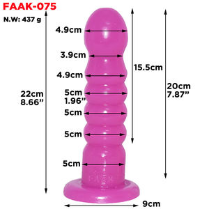 FAAK 21.9CM Perlen Anal Plug Lutscher geformte lange Perlen Anal Dildo Strap On Harness Dildo Höschen mit verstellbarem Ledergürtel - Product Image 3