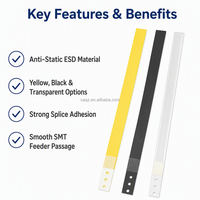 Pita Penutup SMS-1108C 8mm Extender 396mm 500pcs Anti-Statik Aksesoris Ekstensi Pita SMT untuk Jalur Pemasangan SMT