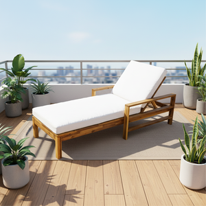 Chaises longues <span class=keywords><strong>de</strong></span> piscine U_Style modernes et écologiques <span class=keywords><strong>en</strong></span> <span class=keywords><strong>bois</strong></span> <span class=keywords><strong>d</strong></span>'acacia avec dossier réglable, coussins, pour jardins extérieurs, terrasses, chaises longues <span class=keywords><strong>de</strong></span> <span class=keywords><strong>jardin</strong></span> - Product Image 2