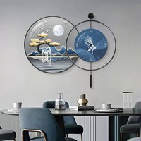 Jam Dinding Dekoratif Mewah Dekorasi Rumah Modern Jam Estetis untuk Ruang Tamu Ruang Makan Jam Seni Dinding