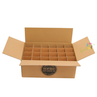 Boîte d'emballage en carton ondulé personnalisée en gros, fabriquée à partir de matériaux recyclés, avec des séparateurs multi-grilles