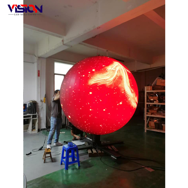Indoor Outdoor Spherical LED Ball Screen 0.2m 0.4m 0.5m 1m 1.2m 1.5m 2m Diameter Globe Screen Shaped Sphere LED Video Display