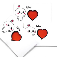 Carte magique de confession de couple créative, accessoire de magie à courte portée, changement de cœur rouge, changement de love Biu, changement de doigt