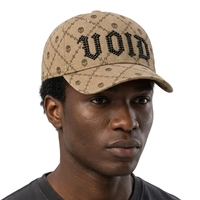 Gorra de Béisbol de Alta Calidad con Efecto Maillard de 6 Paneles, Estampado de Calaveras y Cuadros, Bordado Estilo Perla Negra