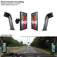 Kamera Spion Elektronik AI BSD 10.36" AHD 1080P Lensa Ganda Layar Terpisah IP68 Tahan Air Pandangan Belakang Kanan/Kiri