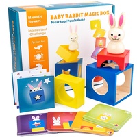 Enfants éducatifs en bois lapin jour nuit couleur Puzzle jouet voiture blocs de construction créatifs pour l'apprentissage précoce bébé Puzzle jouet