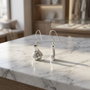 Pendientes Colgantes de Plata de Ley 925 Personalizados con Forma de Frasco de Poción del Amor, Joyería de Moda Hecha a Mano, Regalo para Mujer, Pendientes con Forma de Frasco de Química - Product Image 2