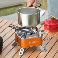 Réchaud à gaz butane cinq étoiles, pliable, coupe-vent, haute puissance, pour camping en extérieur, cuisinière à gaz portable pour camping en pleine nature