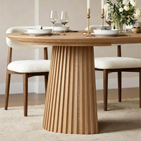 Ensemble de table à manger moderne extensible, table à manger 6 places, meubles de salle à manger, table à manger pliable en bois, 4 chaises