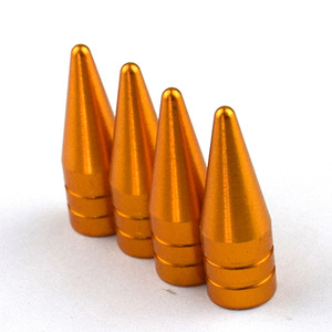 Tapas de válvula de aleación de aluminio para neumáticos de coche, 1 juego, 7 colores, diseño puntiagudo, cubierta de válvula sin cámara, piezas automotrices - Product Image 5
