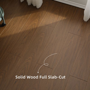 Suelo de Madera Maciza de Caoba y Roble de 18 mm, Grado Grafito, Calefacción por Suelo Radiante, Sistema de Clic, Antideslizante, Sin Pegamento, Sin Vigas, Ecológico, Moderno - Product Image 4