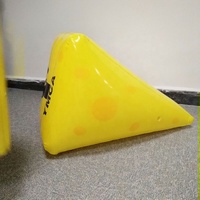 Coussin gonflable triangulaire personnalisé en forme de tranche de fromage, publicité commerciale, ballon de fête avec design imprimé
