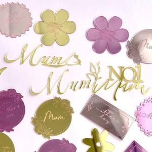 Espejo colorido Acrílico pastel disco Tulipán Flores PARA EL Día DE LA Madre pastel decoración mamá Cupcake Decoración - Product Image 4