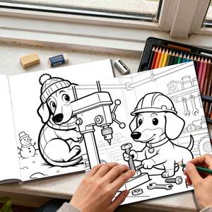 Cuaderno para Colorear Personalizado con Impresión, Encuadernación en Espiral, Cubierta Recubierta, MOQ Bajo, para Niños y Adultos, Material Escolar, Actividad para Aliviar el Estrés - Product Image 2