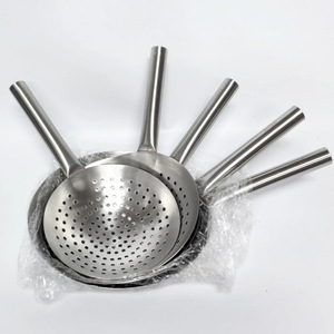 201 Stainless Steel Oil <b>Strainer</b> Large Size Thickened Durable Kitchen Use <b>Colander</b> Filter Screen - Product Image 1