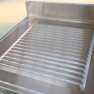 <span class=keywords><strong>Lavello</strong></span> in acciaio inossidabile a 1 <span class=keywords><strong>vasca</strong></span> in stile europeo <span class=keywords><strong>con</strong></span> piano di lavoro Backsplash solido ripiano per c - Product Image 6