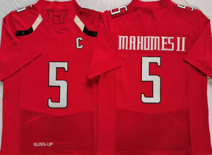 텍사스 테크 칼리지 남자 5 패트릭 MahomesII 도매 미국 스티치 제한 증기 축구 저지 셔츠 - Product Image 2