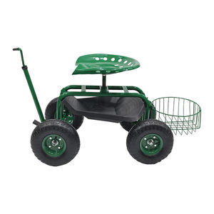 Siège de travail roulant robuste et réglable pour jardinage, chariot de jardinage pour travaux de pelouse et de jardin - Product Image 1