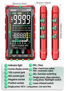Multímetro Digital Inteligente 10A, Medidor de Prueba con Rango Automático, True RMS 9999, Herramientas Profesionales para Electricistas ANENG 622B - Product Image 4