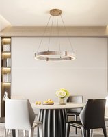 Lustre en travertin rond pour salon et salle à manger
