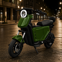 Scooter Eléctrico de Reparto con Motor de 1200W, Ruedas de 14 Pulgadas, Velocidad Máxima de 55 km/h, Autonomía de hasta 140 km, Asiento Doble para Adultos
