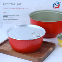 Boîte de conserve alimentaire préfabriquée scellée et étanche, résistante aux hautes températures, facile à cuisiner, avec languette de traction, bol en fer