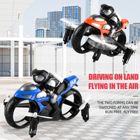EPT 2.4G RC Drone Moto Amphibie 360° Flip Volant et Terrestre avec Maintien d'Altitude, Jouet Télécommandé pour Enfants