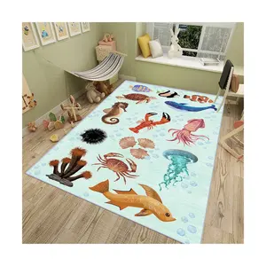 Manufacturer Price Fabricante Alfombras Infantiles Kids Area Rugs Play Mat Child Carpet Of Children Soft Slip Bedroom Rug