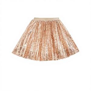 Falda Tutú de Gasa Personalizable para Niñas, con Lentejuelas Brillantes, Diseño Floral a Cuadros, Transpirable, Mini, Estilo Lolita Informal - Product Image 1