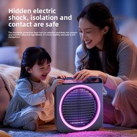 Lampe anti-moustiques électrique domestique murale, piège à moustiques rechargeable à choc électrique pour intérieur