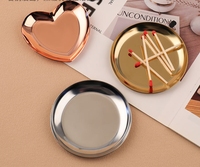 Plateau de présentation de bijoux en acier inoxydable en forme de cœur avec logo personnalisé, plateau de rangement pour la cuisine et la salle de bain, vaisselle multifonctionnelle, décoration d'intérieur