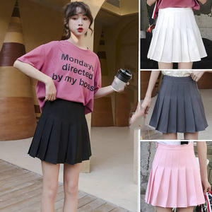 <span class=keywords><strong>Falda</strong></span> corta de cintura alta para mujer, <span class=keywords><strong>Falda</strong></span> plisada a cuadros para estudiantes, minifaldas Kawaii para baile - Product Image 4