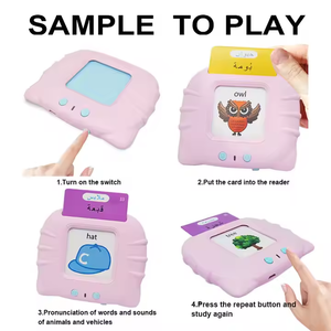 Tarjetas de Memoria Inteligentes para Niños, Libro Electrónico Educativo con Audio, Aprendizaje del Idioma Inglés, Palabras y Lectura - Product Image 5