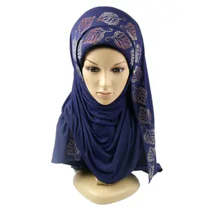 Hijab Long Scarf Ladies Cotton Scarves Shawl Modal Hijab Scarf jersey cotton with rhinestone