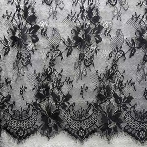 <span class=keywords><strong>Tissu</strong></span> en dentelle à cils en nylon 100% respirant, pré-coupé, prêt à l'emploi, longueur de 3 mètres, pour robe de mariée, tenue de soirée, lingerie - Product Image 3
