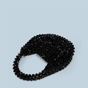 Bolso <span class=keywords><strong>de</strong></span> Mano <span class=keywords><strong>de</strong></span> Perlas Acrílicas Tejidas a Mano, Estilo Dumpling Ligero, Semi-Circular, Retro, Hecho a Mano, con Correa <span class=keywords><strong>de</strong></span> Cuentas, <span class=keywords><strong>para</strong></span> Mujer - Product Image 6
