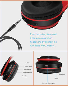 Tai Nghe Bluetooth Không Dây D422, Tai Nghe Nhạc Âm Thanh Nổi, Có Micro, Đài Fm, Thẻ <span class=keywords><strong>SD</strong></span>, Khe Cắm Aux, Máy Nghe Nhạc <span class=keywords><strong>Mp3</strong></span> - Product Image 5