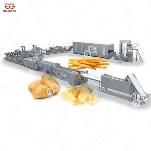 Ligne de production semi-industrielle de snacks croustillants, frites, pommes de terre frites longues, chips de banane plantain, machine à fabriquer des chips de dashen - Product Image 2