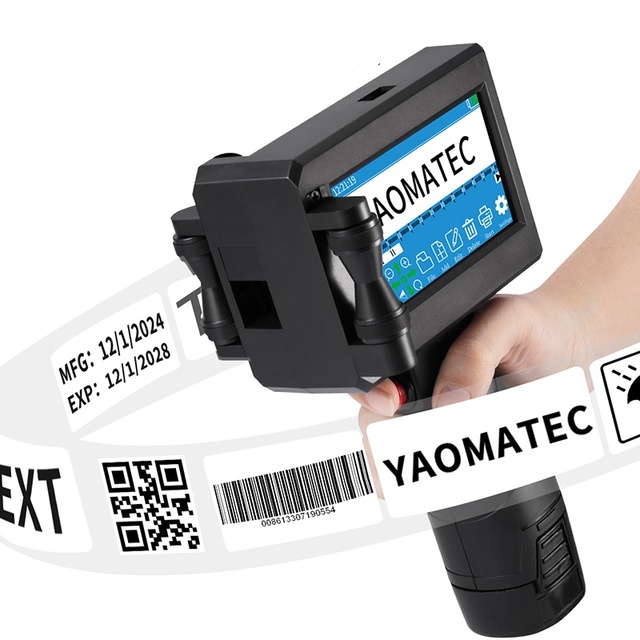 YAOMATEC S1730 12.7MM Factory Price Expiry Date Number Logo Coding Machine Handheld Inkjet Printer for Plastic Metal