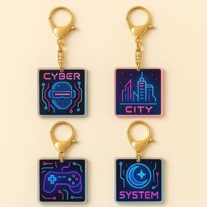 Wholesale Clear Acrylic <b>Keychain</b> with <b>Personalized</b> Logo Printing UV Promotional Souvenir - Product Image 4