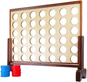 Giocattolo da gioco gigante quattro di fila in legno personalizzato per interni ed esterni per bambini e adulti - Product Image 1