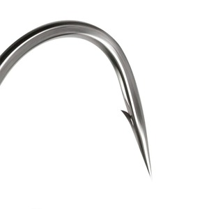 고탄소강 5개입 낚시 바늘 세트 단일 원형 미늘 지그 롤링 스위벨 잉어 지렁이 미끼 피쉬훅 - Product Image 4