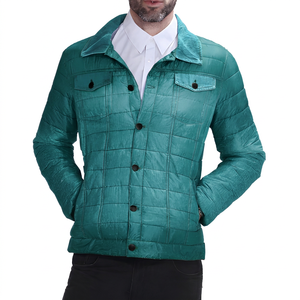 KIJJJJ5, chaqueta bomber acolchada personalizada para hombre, cuello levantado, manga larga, bolsillo con cremallera, Algodón puro, decoración de bordado con calefacción para esquí - Product Image 3
