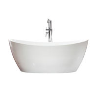 Baignoire autoportante ovale en acrylique blanc KMRY KB-7020 2025 moderne et écologique avec drain central – Garantie 2 ans pour salle de bain