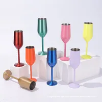Gelas Anggur Merah Koktail & Martini ThermoPal dari Baja Anti Karat dengan Kapasitas 50-220ml dan Logo Kustom
