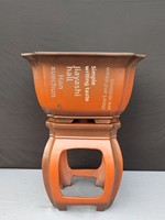 Pot à fleurs en argile violette de Yixing, design classique, avec base, grand pot carré haut, pour usage intérieur, 83 kg