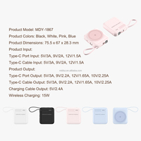 Mini batterie externe OEM format poche avec câble, Power Bank magnétique pour iPhone 17 Pro, Chargeur portable compact, Alimentation externe