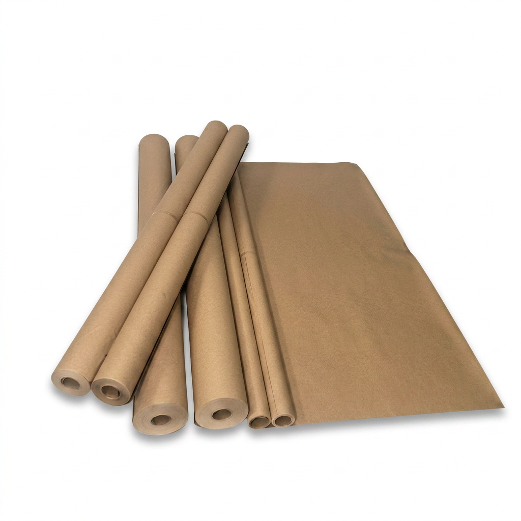 Masking Paper Eco Friendly Craft Custom Kraft Paper Roll For Automotive Painting Car Construction Surface Protection