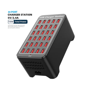 150W Multi Port <strong>USB</strong> <strong>Charging</strong> <strong>Station</strong> 10/20/30 Ports, High Power Smart <strong>USB</strong> Fast Charger Hub for Phone Office Restaurant School - Product Image 1